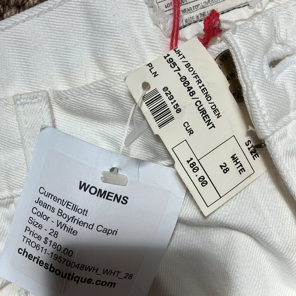 Current Elliott the boyfriend Jean white NWT 28 - Picture 4 of 10